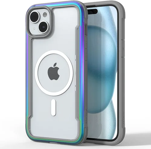 Miniatura 22 de RAPTIC Funda magnética Air para iPhone 15, funda protectora transparente a prueba de golpes, grado militar probada para caídas de 10 pies, funda