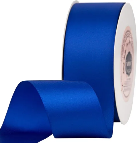 VATIN Cinta de satín de poliéster de doble cara de 1.5 pulgadas Azul Royal Light