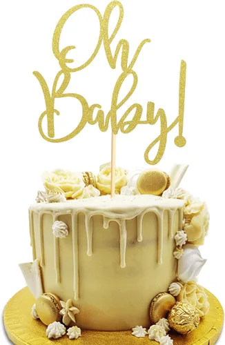 Miniatura 11 de Oh Baby Cake Toppers - Palillos para pasteles de baby shower para celebrar baby shower, suministros de decoración de fiesta de cumpleaños de niños