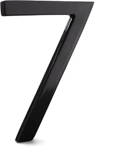 Montague Metal Products MHN-08-F-BK1-7 Número de casa flotante, 8 x 5.88 x 0.375 pulgadas, negro