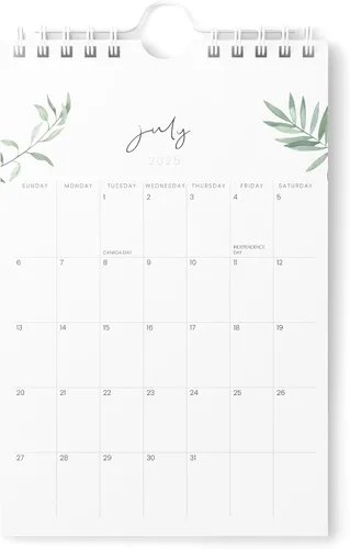 Karto Mini calendario de pared 2025-2026, vertical de 6 x 9 pulgadas, julio de 2025 a diciembre de 2026, pequeño, versátil y fácil de planificar con