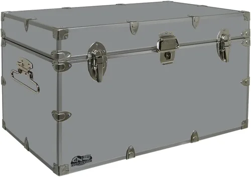 Miniatura 8 de C&N Footlockers - Baúl de almacenamiento XL para graduados - Fabricado en los Estados Unidos - Baúl de acero para dormitorio universitario y Rojo