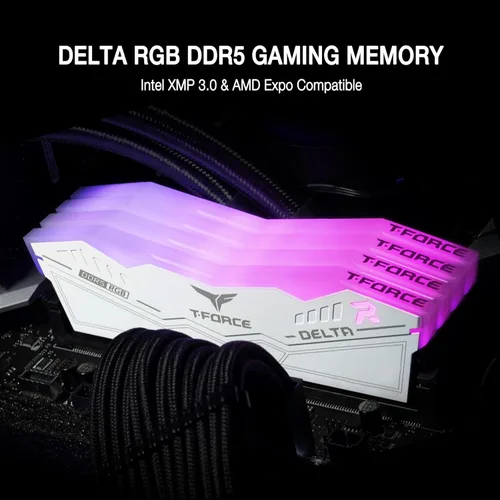 Miniatura 2 de TEAMGROUP T-Force Delta RGB DDR5 Ram 32 GB (2 x 16 GB) 6000 MHz PC5-48000 CL30 Intel XMP 3.0 y AMD Expo Módulo de memoria de escritorio compatible