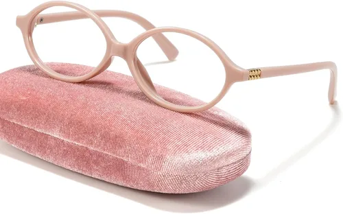 Miniatura 12 de Slocyclub - Lentes de bloqueo de luz azul de moda ovaladas para mujeres y hombres, anteojos vintage con armazón pequeño ovalado retro, Whiskey