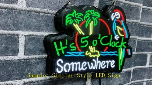 Miniatura 5 de Queen Sense 10 "Vivid Miamis Sports Team Dolphin LED Sign Light Lámpara Linda Decoración de pared de neón brillante A110MDLV2NLED