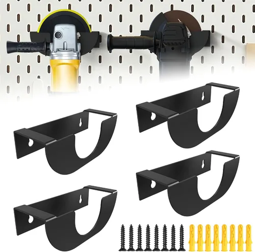 Miniatura 8 de Soporte de pared para amoladora angular, soporte para amoladora angular de acero sólido resistente, soporte para pulidora, estante de almacenamiento