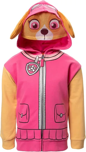 Paw Patrol Rubble Chase Skye Fleece BoysGirls Zip Up Cosplay Hoodie Toddler to Little Kid