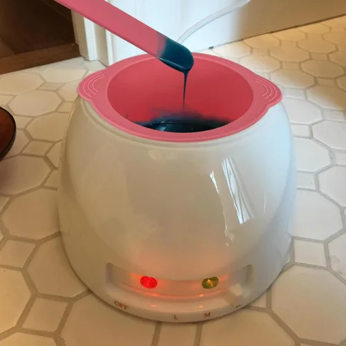 Miniatura 6 de KVZVK Cuenco de Cera de Silicona Antiadherente Recipiente Forro para Depilación con Espátula de Cera (Rosa)