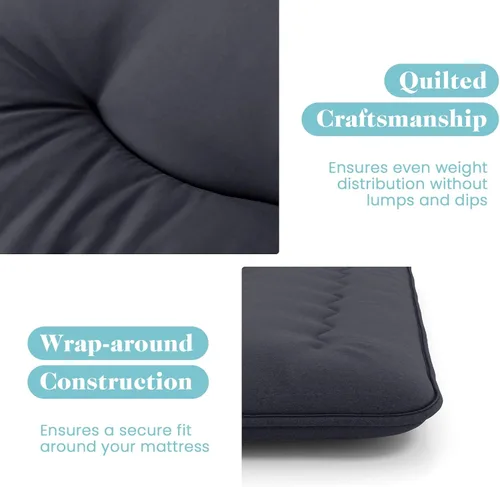 Miniatura 7 de Giantex Colchón japonés de suelo, colchón futón de 4 pulgadas con funda lavable y bolsa de almacenamiento, colchón plegable enrollable para tatami