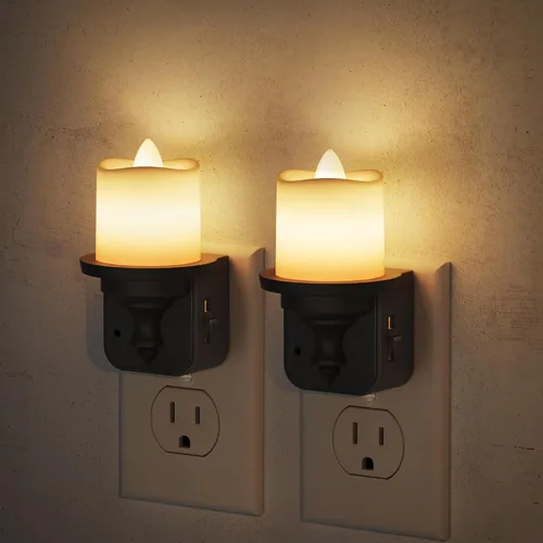 Miniatura 7 de JandCase Luces nocturnas enchufables a la pared, proyector de estrellas, luz nocturna de galaxia automática 3CCT, enchufe con sensor de luz