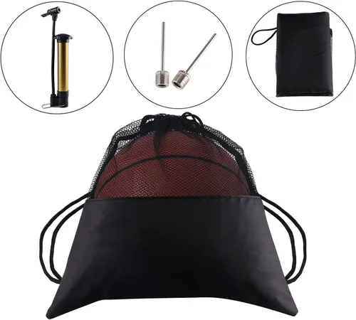Miniatura 5 de XEDGE Balón de baloncesto Tamaño 5/6/7 de cuero compuesto para juego de baloncesto callejero para interiores y exteriores con aguja, bomba y bolsa