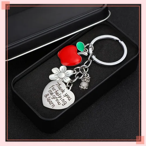 Miniatura 3 de Sureio Juego de 12 piezas de regalo de agradecimiento para profesores, 6 bolsas de cosméticos de maquillaje y 6 llaveros para profesores, regalos