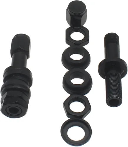 Miniatura 3 de VS43 TR43E - Vástagos de válvula de sujeción sin cámara de aluminio negro para neumáticos (4 piezas)