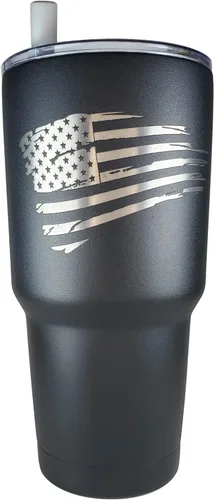 Miniatura 3 de Gadsden Flag Don't Tread On Me - Vaso patriótico de 30 onzas – Taza de viaje con bandera estadounidense – Taza de viaje para café patriótico – Vaso
