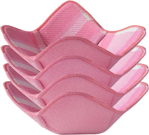 Miniatura 14 de Aticca Juego de 4 almohadillas calientes para tazas de caldo para microondas y platos calientes, multiusos, a prueba de calor Rojo