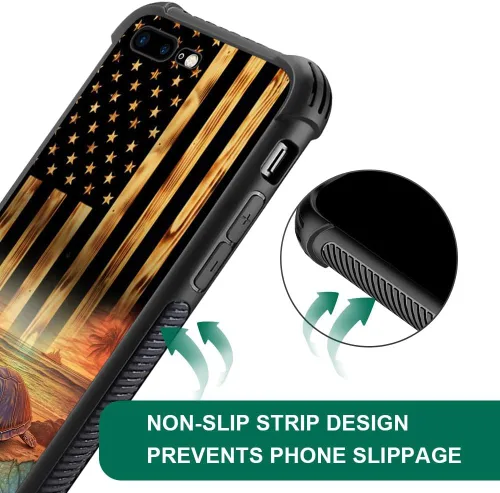 Miniatura 53 de DAIZAG Compatible con iPhone 13 Pro Max, Funda de TPU Protectora Anti-Arañazos Todo En Uno, Fundas para Hombre Mujer - Motivo de Madera Americana