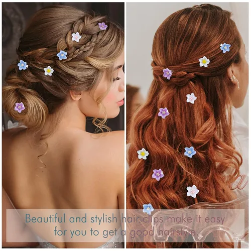Miniatura 2 de YISSION Mini pinzas para el pelo de flores, horquillas y pasadores para niñas, mujeres