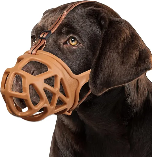 Miniatura 9 de BARKLESS Bozal para perro, bozal de cesta para morder, masticar y hurgar, cubierta bucal humanitaria tipo jaula, perfecto para aseo y entrenamiento