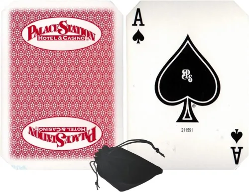 Miniatura 18 de Cyber-Deals Authentic Las Vegas Casino Table-Played Playing Cards – 52 Cards Each, No Jokers – Variety of Casinos & Colors Aliante - White/Blue