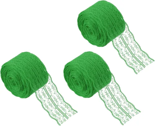 Miniatura 29 de MECCANIXITY 8 Yard Lace Trim Ribbon, 0.9 Inch Wide Vintage Floral Pattern Crochet Lace Edge Ribbon Trimming for DIY Sewing Crafts Gift Wrap Wedding