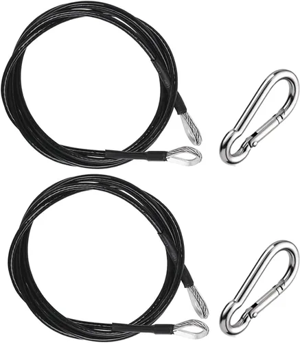 LOOEEL Paquete de 2 cables de extensión de fitness de 39 pulgadas, accesorios de cuerda de extensión de fitness, sistema de poleas de gimnasio en