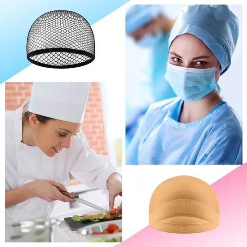 Miniatura 6 de eBoot paquete de 3 gorros peluca, Malla neutra Beige y Negro