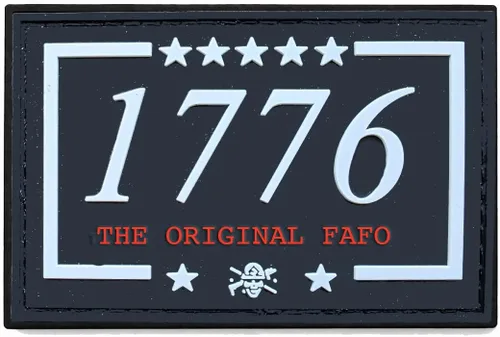 Parche táctico – 1776 FAFO Original 3D PVC Morale Patch – Parches patrióticos estadounidenses resistentes de Estados Unidos para militares, policía,