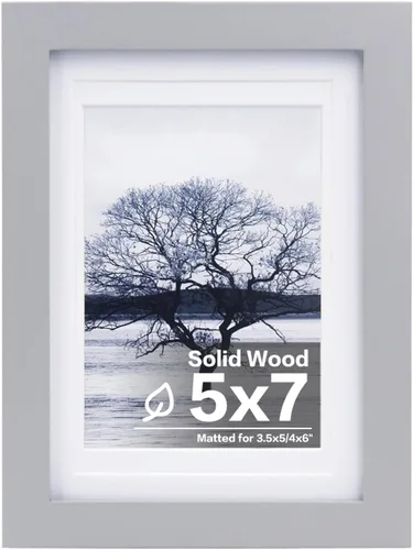 Miniatura 186 de Egofine - Portarretratos de 4 x 6 pulgadas, de madera maciza con plexiglás, para fotos de 3.5 x 5 con paspartú o de 4 x 6 sin paspartú, para colocar