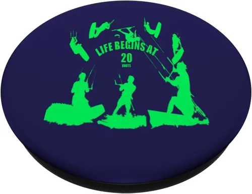 Miniatura 2 de Life Begins at 20 Knots Green Silhouettes PopSockets Adhesive PopGrip