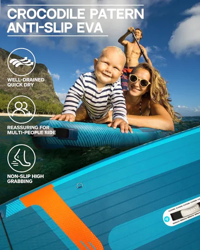 Miniatura 7 de Flypark 10'8/11'x35'' Fishing&Family Stable Inflatable Paddle Boards, Extra Wide SUP Paddleboard Inflatable, 430lb/3 People, Stand Up Paddle Board