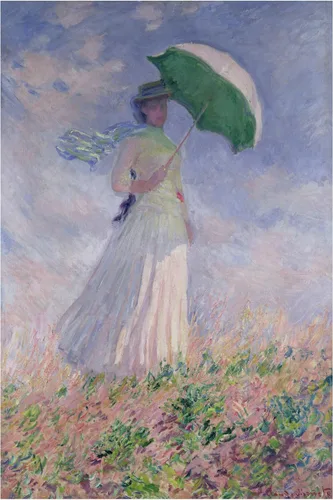 Miniatura 2 de Trademark Fine Art Claude Monet - Lienzo decorativo para pared, diseño de mujer con sombrilla, 22 x 32 pulgadas