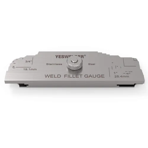 Miniatura 8 de YESWELDER MG-11 Metal Weld Fillet Gages Set (7PCS) 1/8 ''-1 '' Prueba de inspección de soldadura Ulnar MM y pulgadas