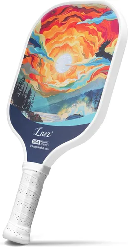 LUZZ Pickleball Paddles, T700 Carbon Fiber Pickleball Paddle Sandblasted Surface with Honeycomb Core Pickle Ball Rackets for Beginners Increased UN