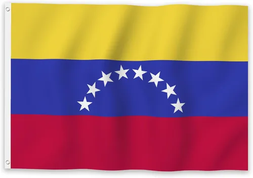YongFoto Bandera de Venezuela de 1 x 1.5 pies, bandera de la República de Venezuela para celebraciones al aire libre, hogar, jardín, porche,