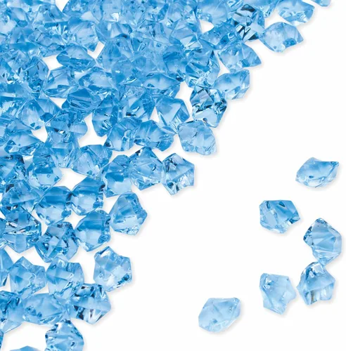 Miniatura 10 de PMLAND 180 piedras de hielo acrílicas naranjas – Gemas de hielo falsas trituradas, piedras de cristal decorativas para relleno de jarrón, mesa