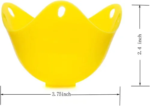 Miniatura 5 de 4 unidades de silicona para cazar huevos, tazas para cocinar huevos, cápsulas para hornear, cazador escalfador de huevos para microondas