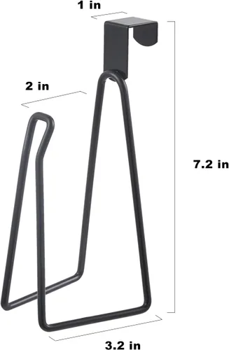 Miniatura 6 de INIUNIK Over The Tank - Soporte de papel higiénico, soporte de rollo de papel higiénico de metal, reserva dispensadora para almacenamiento y Negro
