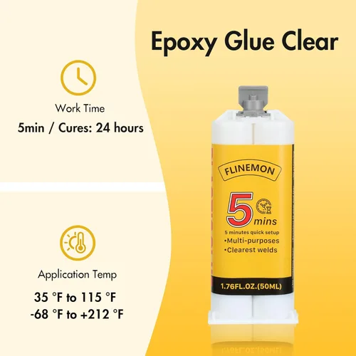 Miniatura 2 de Resina epoxi transparente de 5 minutos, resina epoxi de curado rápido, pegamento adhesivo impermeable, epoxi líquido de alta resistencia adecuado