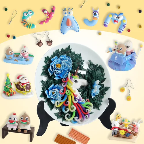Miniatura 2 de Arcilla Polimérica de 72 Colores, Arcilla de Modelar para Conjuntos Infantiles - Incluye Herramientas de Escultura y Accesorios con Estuche de 72