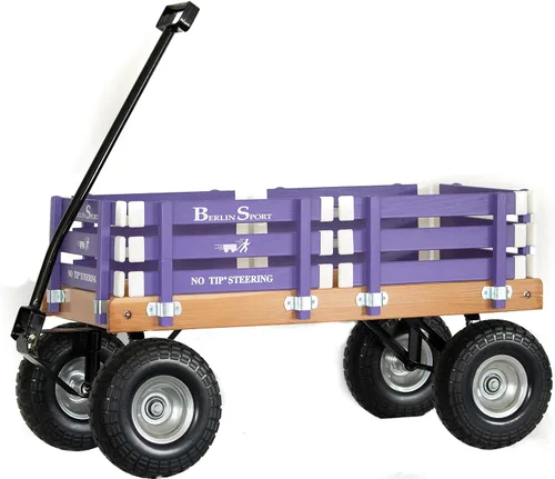 Miniatura 10 de Carreta Deportiva Berlin Flyer - Modelo F410 - Fabricada por Amish en Ohio, EE. UU. - Neumáticos antipinchazos de 10 pulgadas (Azul)