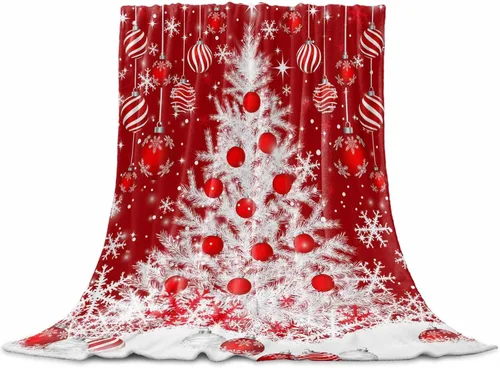 Miniatura 51 de Mantas de Tiro de Muñeco de Nieve de Navidad, Manta de Vellón Suave de Vacaciones de Invierno Decorativa para Hogar Sofá Sillón Silla Sala de Estar