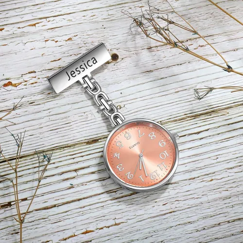 Miniatura 4 de Relojes de enfermera para enfermeras, médicos, relojes de enfermería personalizados, con nombre grabado, pin de solapa en el reloj de enfermería