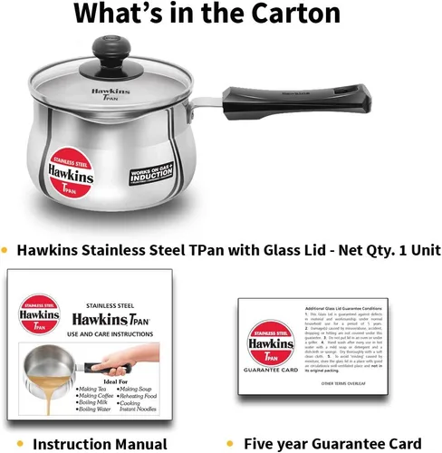 Miniatura 7 de Hawkins Tpan de acero inoxidable de 1.5L con tapa de cristal