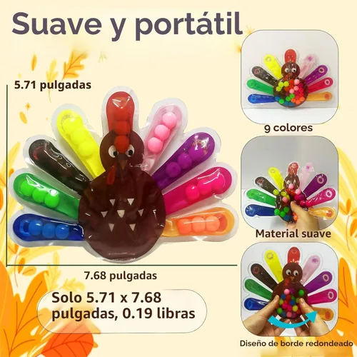 Miniatura 5 de Juguetes de clasificación de color, juguetes sensoriales para apretar para niños pequeños, juguete sensorial de habilidades motoras finas, juguetes