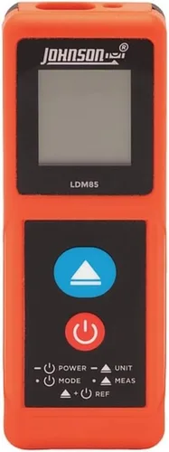 Johnson Level & Tool - Medidor de distancia láser LDM85, 85 pies, naranja, 1 medidor de distancia láser
