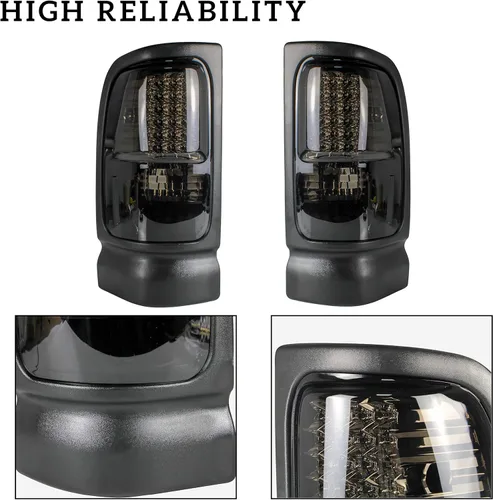 Miniatura 3 de Luces traseras LED para RAM 1500 1994-2001, luces traseras LED negras ahumadas para Dodge RAM 1500/2500 / 3500 1994 1995 1996 1997 1998 1999 2001