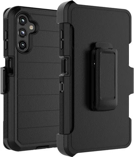 Funda para teléfono Galaxy A14 5G, para Samsung A14 5G con clip para cinturón con [protector de pantalla incorporado] protector de pie resistente a