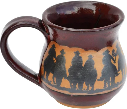 Miniatura 8 de ALWAYS AZUL POTTERY Taza vaquera en esmalte rojo real, taza de café de cerámica hecha a mano, elegante y única, vasos de arcilla pulida, ideal