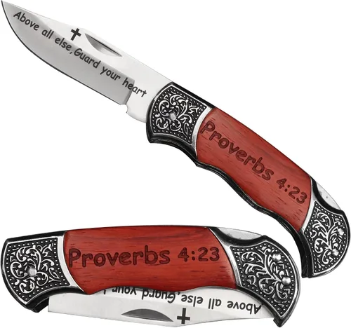 Miniatura 13 de Grabado Sea Fuerte y Valiente - JOSHUA 1:9 Regalos Católicos Cristianos Versículo Bíblico Herramienta Utilitaria, Escritura Bautizo Religioso