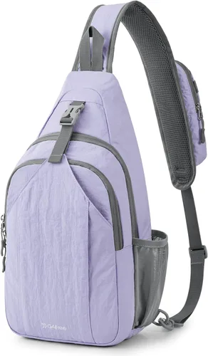Miniatura 10 de G4Free Bolsa Bandolera con Bloqueo RFID Mochila Bandolera Cruzada Bolsa de Pecho Mochila de Día para Senderismo Viaje (Negro)